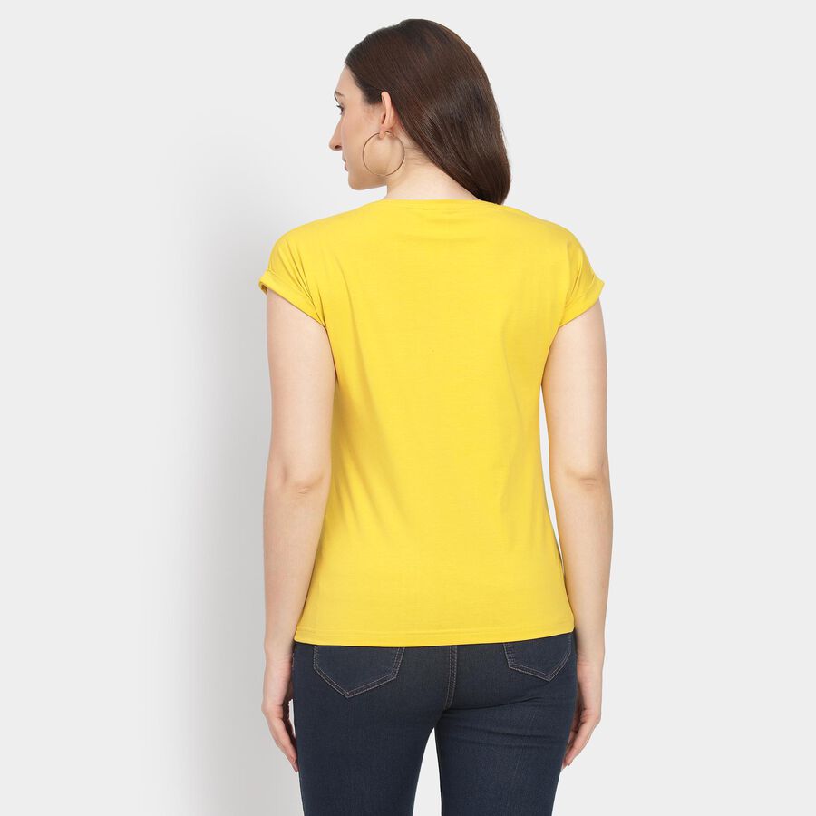 Ladies' Round Neck T-Shirt, Mustard, large image number null