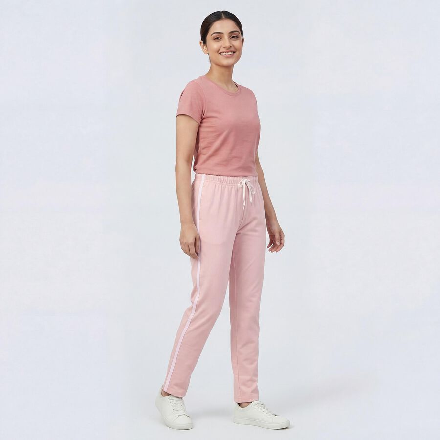 Women's Lilac Slim Fit Side Pocket Track Pants, Lilac, large