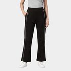Women's Black Jogger Fit Cotton Blend Track Pants, Black, small