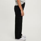 Girls' 100% Cotton Jeans, काला, small image number null