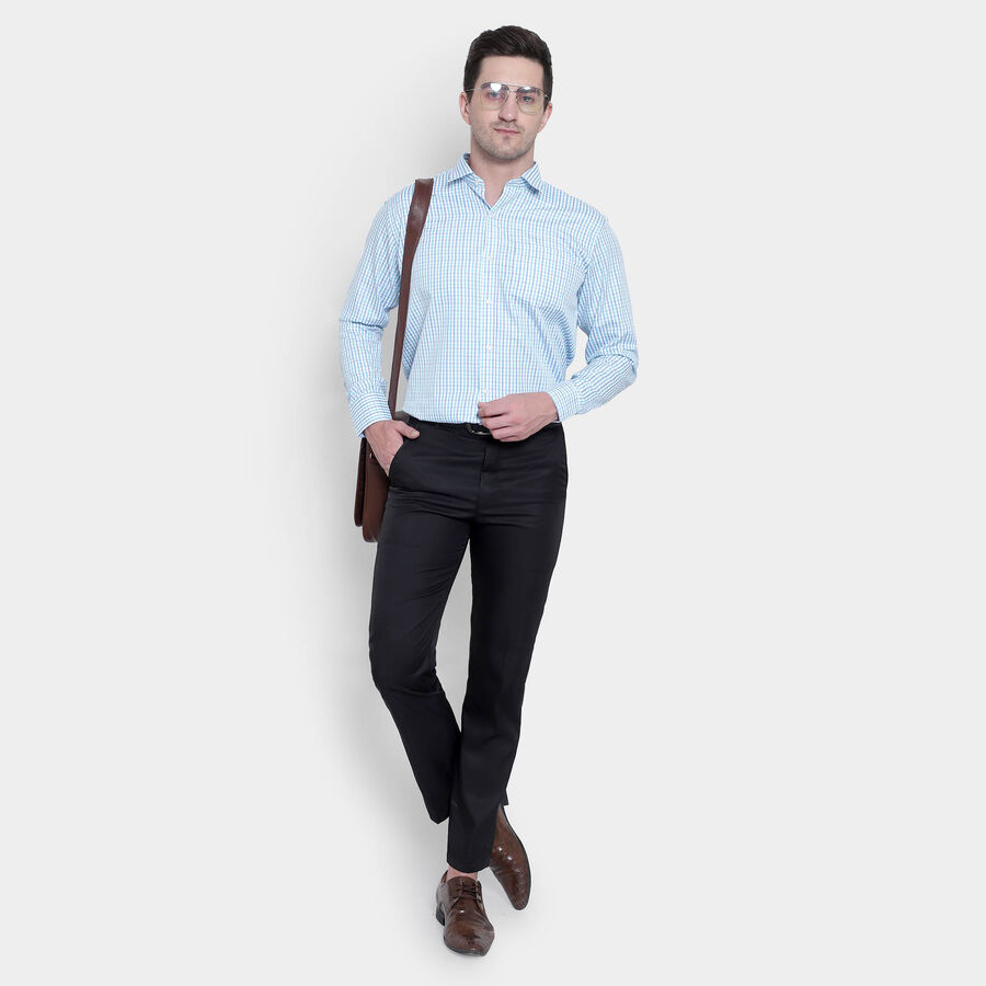 Checks Formal Shirt, Light Green, large image number null