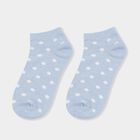 Girls' Soft Pink and Light Powder Blue Ankle-Length Patterned Socks Pack of 2, Pink, small image number null