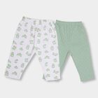 Infants' Light Sage Green And White Regular Fit Elasticated Pyjama, Light Green, small image number null