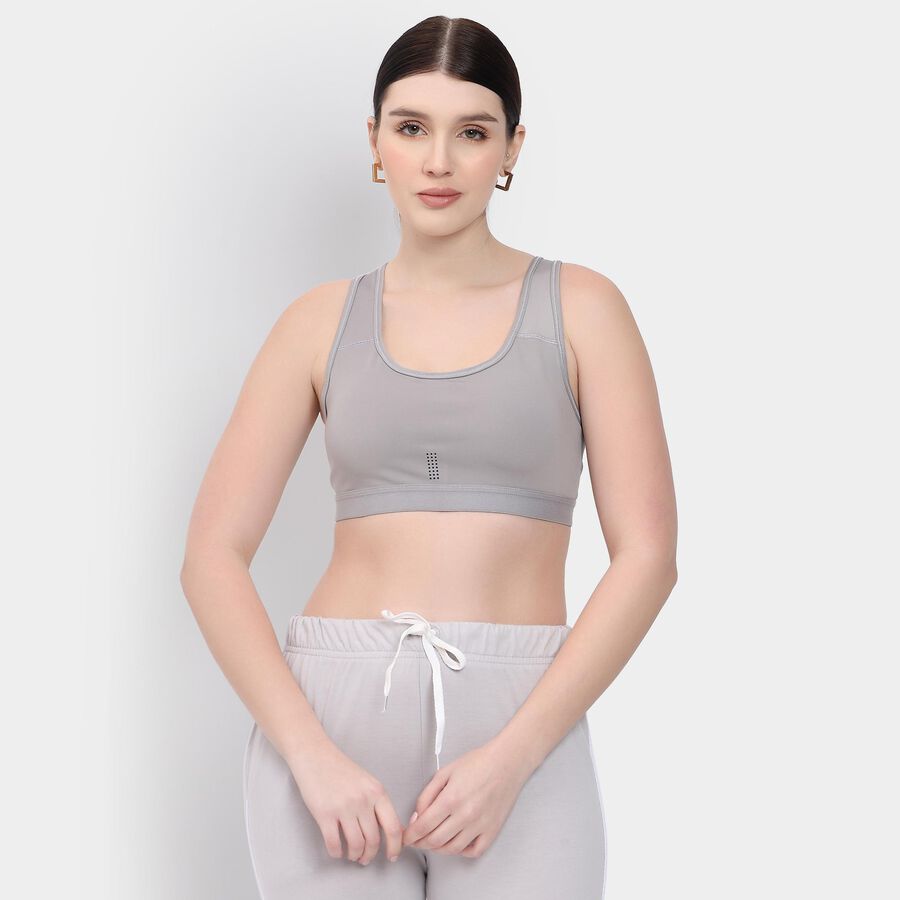 Ladies' Sports Bra, Light Grey, large