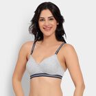 Ladies' Bra, Melange Light Grey, small image number null