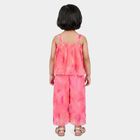 Girls Pink Square Neck Camisole Top and Capri Set, Pink, small