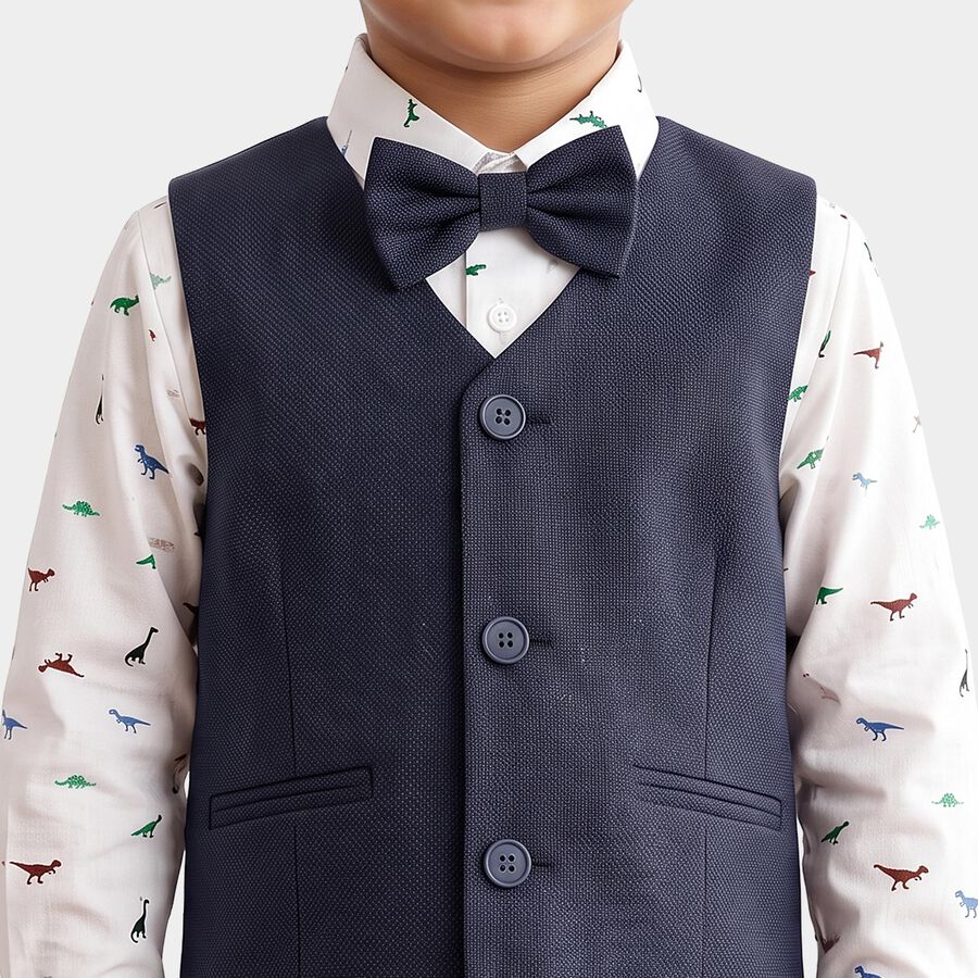 Boys White Cotton Shirt, White, large
