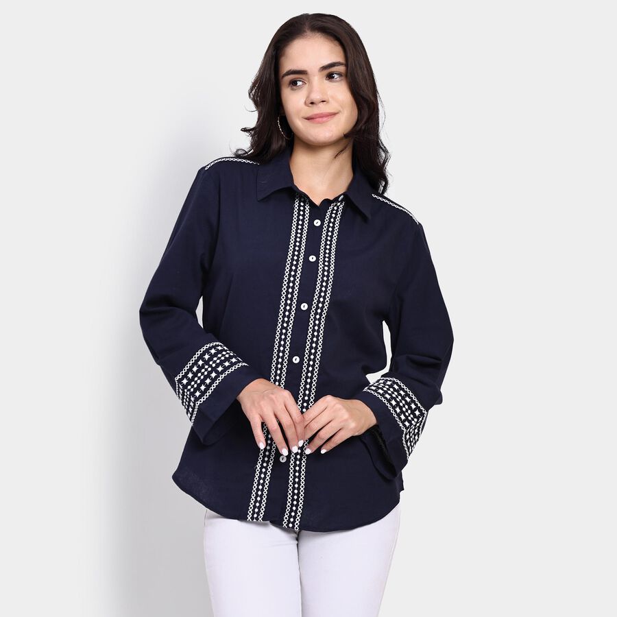 Ladies' Shirt , नेवी ब्लू, large image number null