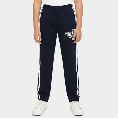 Boys' Navy Blue Regular Fit Basketball Printed Pyjama