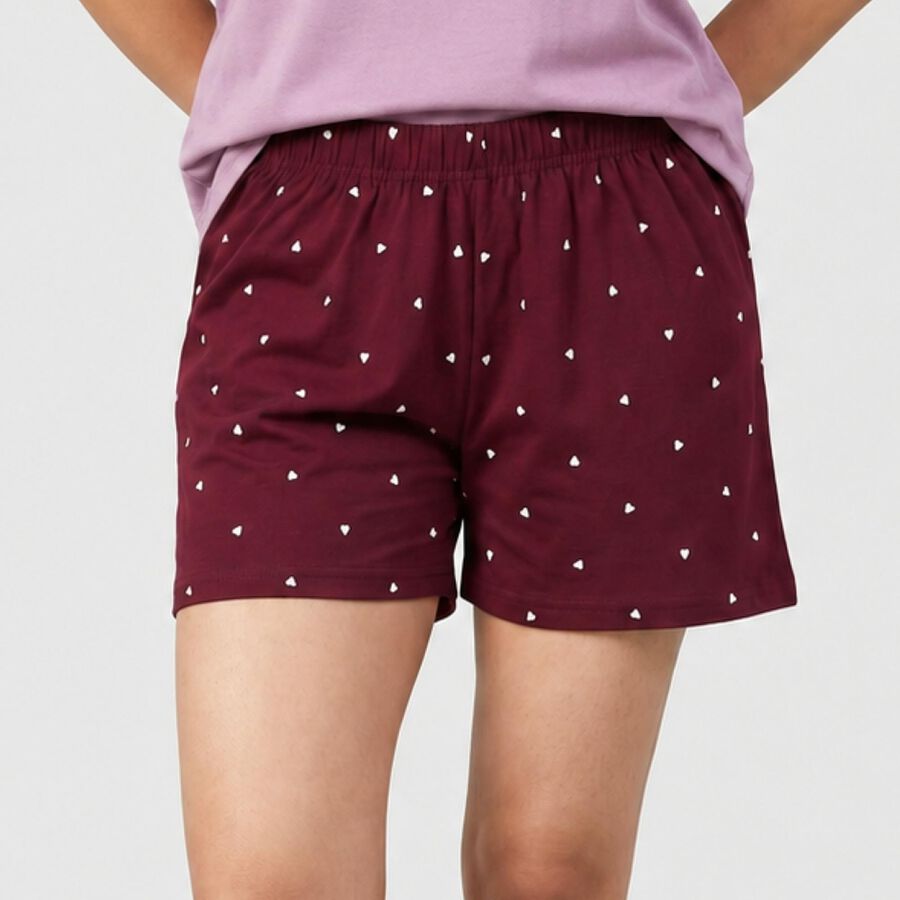 Ladies' Shorts, Wine, large