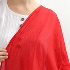 Women's Vibrant Red Crinkled Dupatta, Red, small image number null