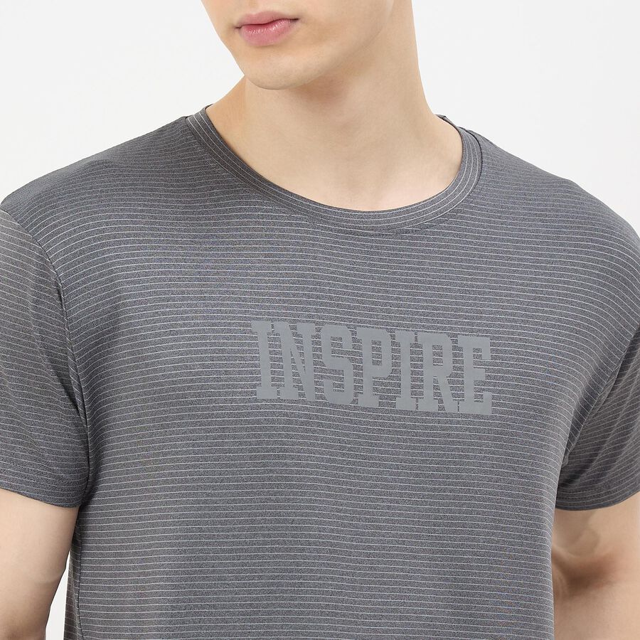 Men's Drifit T-Shirt, गहरा ग्रे, large