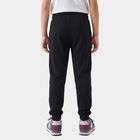 Boys' Black Jogger Graphic Printed Winter Pyjama, काला, small
