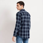 Cotton Checks Casual Shirt, गहरा ग्रे, small image number null