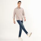 Men's Muted Brown Classic Casual Shirt, भूरा, small