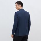 Men's Deep Midnight Navy Blue Slim Fit Single-Breasted Blazer, Navy Blue, small image number null