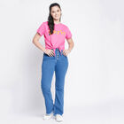 Cotton Round Neck T-Shirt, Pink, small image number null