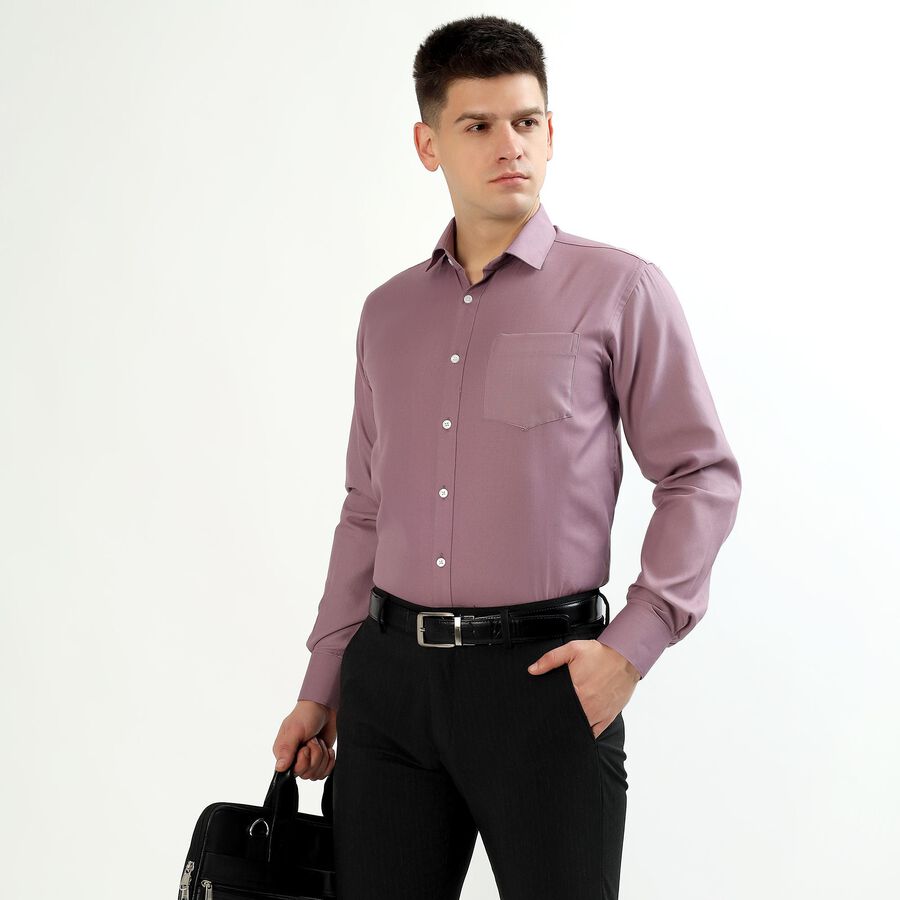 Men's Muted Lavender Classic Formal Shirt, बैंगनी, large