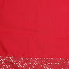 Girls' Bright Cherry Red Embroidered Kurta and Pant Fusion Set, Fuchsia, small