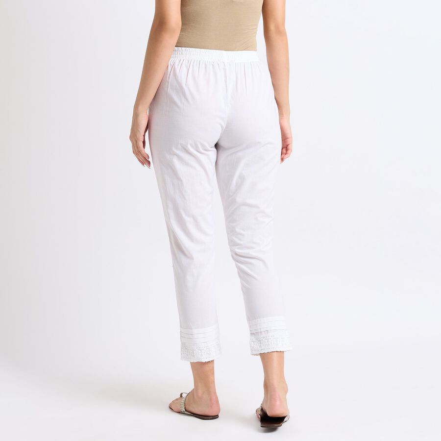 Ladies' 100% Cotton Palazzos , Off White, large image number null