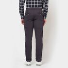 Solid Slim Fit Trousers, Dark Grey, small image number null