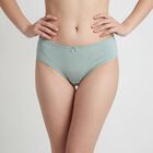 Women's Green Cotton Regular Fit Panty, Light Green, small