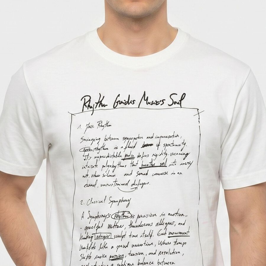 Men's White Cotton Round Neck Regular T-Shirt, White, large