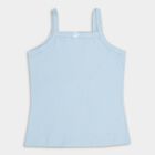 Girls' 100% Cotton Vest, हल्का नीला, small image number null