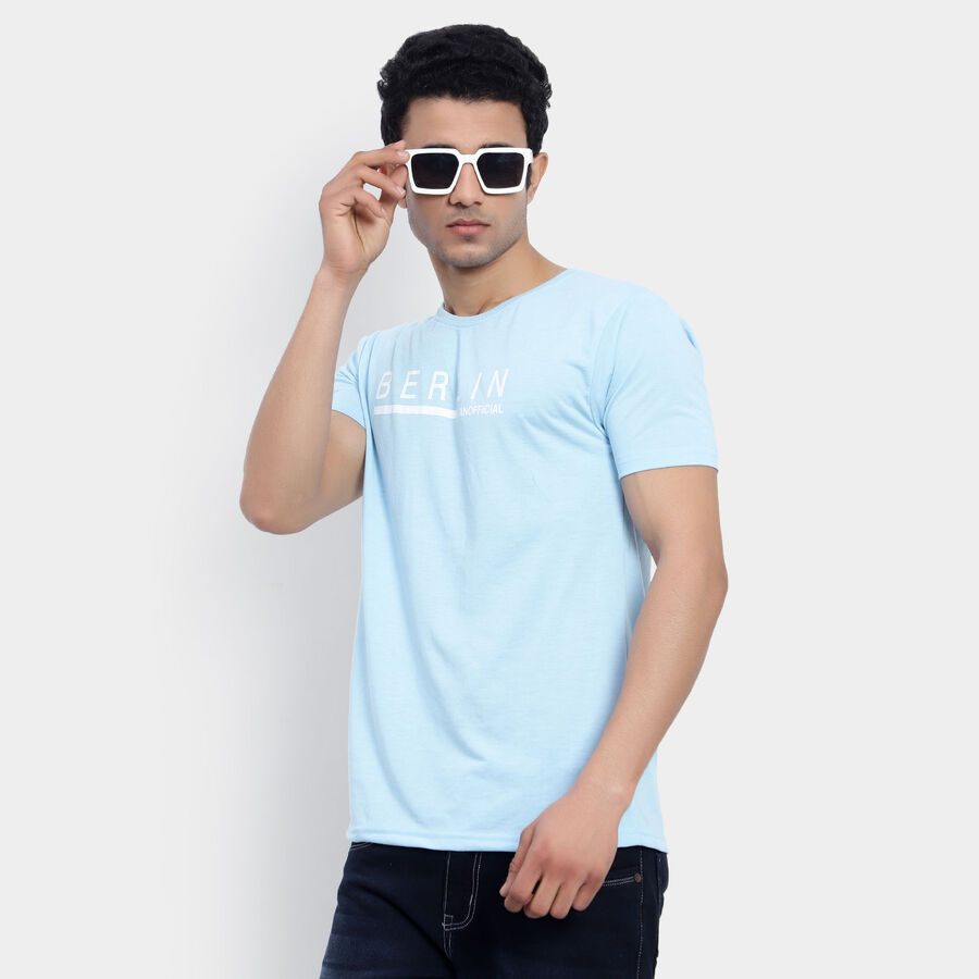 Round Neck T-Shirt, Sky Blue, large image number null