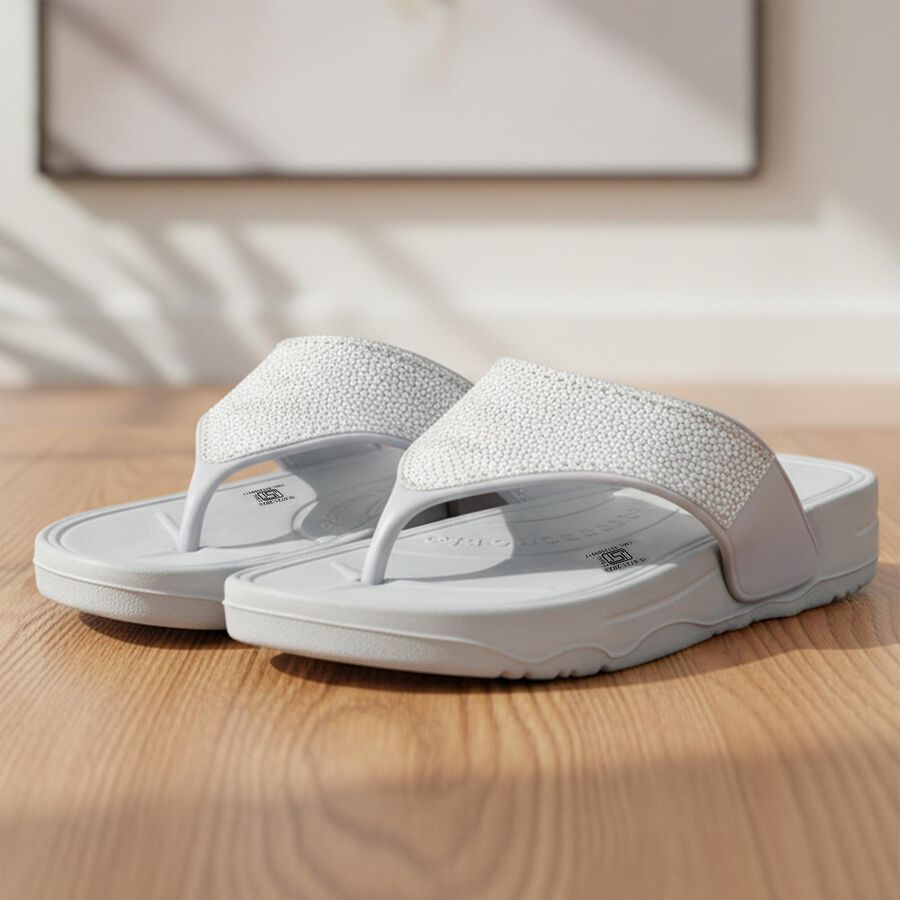 Ladies' Slipper, Grey, large
