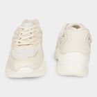 Women's Muted Beige Lace-Up Casual Sneakers, Beige, small image number null
