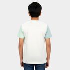 Boys' Light Green Round Neck Casual T-Shirt, Light Green, small