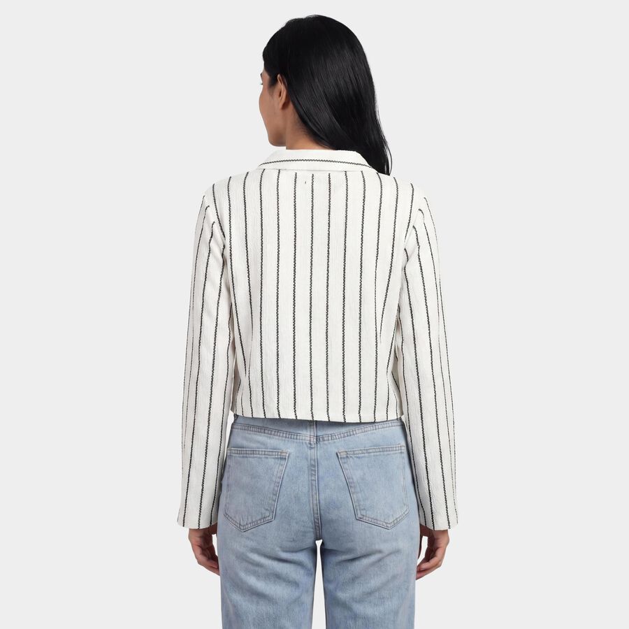 Women's White Classic Shirt, सफ़ेद, large