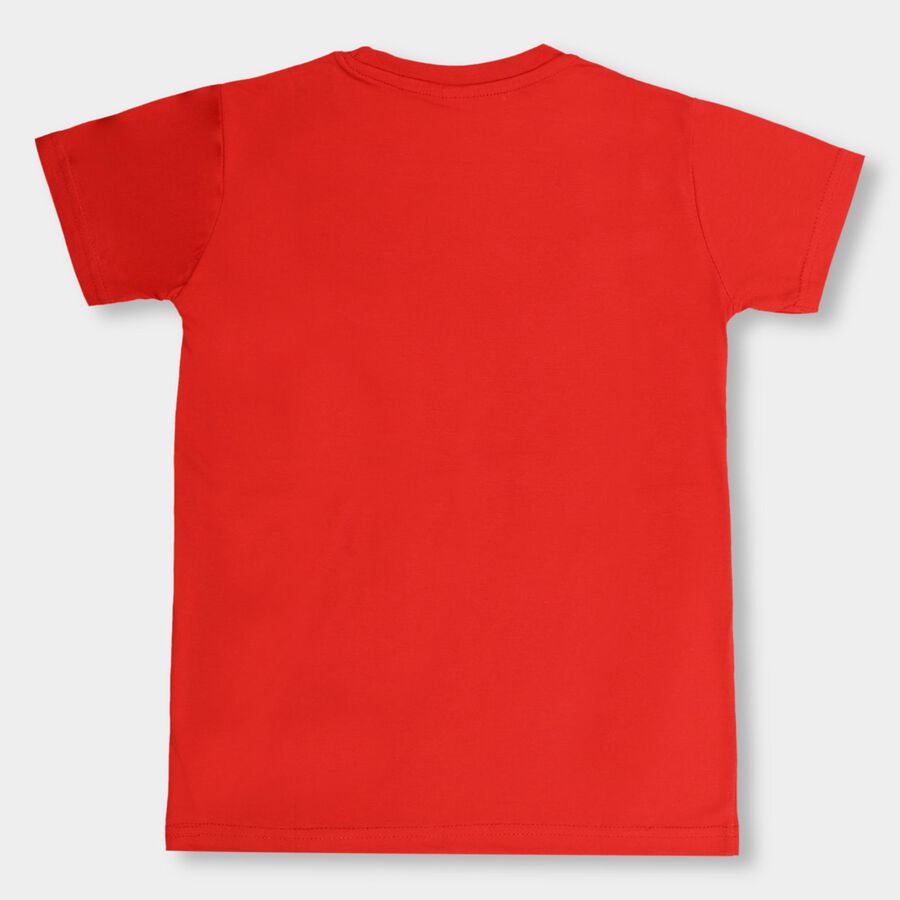 Boys' Half Sleeves T-Shirt , Red, large image number null