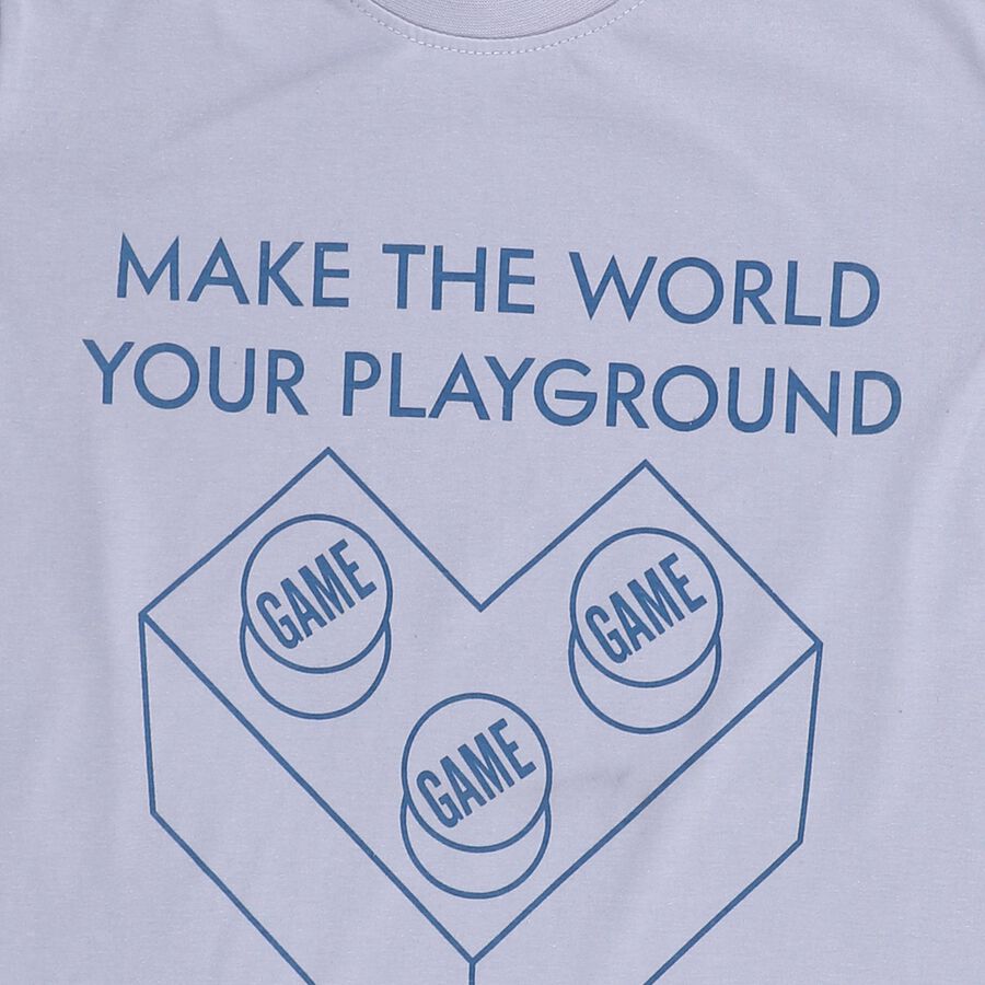 Boys' Half Sleeves T-Shirt, हल्का नीला, large image number null