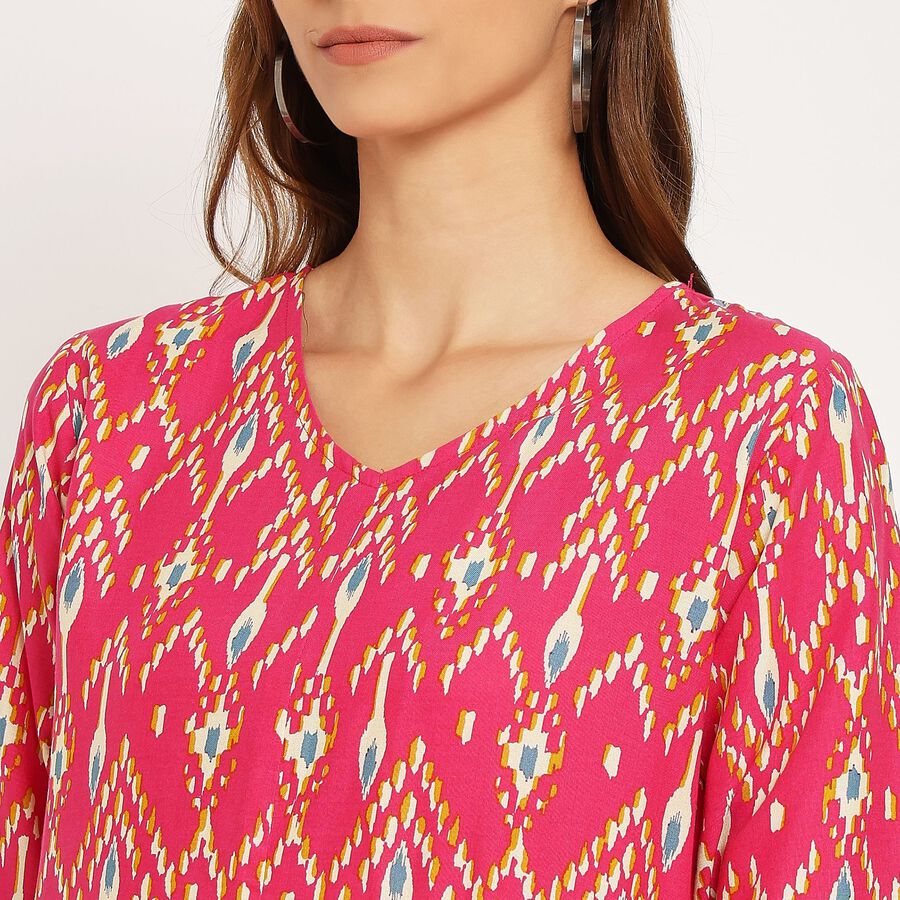 Ladies' Kurti, रानी (फ्यूशिया), large image number null