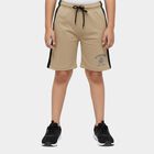 Boys' Beige Regular Fit Graphic Printed Bermuda Shorts, गहरा पीला, small