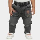 Infants' Light Grey Regular Fit Floral Embroidered Jeans, Light Grey, small