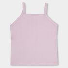 Girls' Soft Lavender Purple and Pale Peach Cotton Spaghetti Neck Casual Camisole Set, Lilac, small image number null