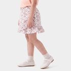 Girls' Light Pink Floral Wrap Skirt, हल्का गुलाबी, small