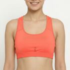 Women's Pink Sleeveless Athleisure Sports Bra, Pink, small