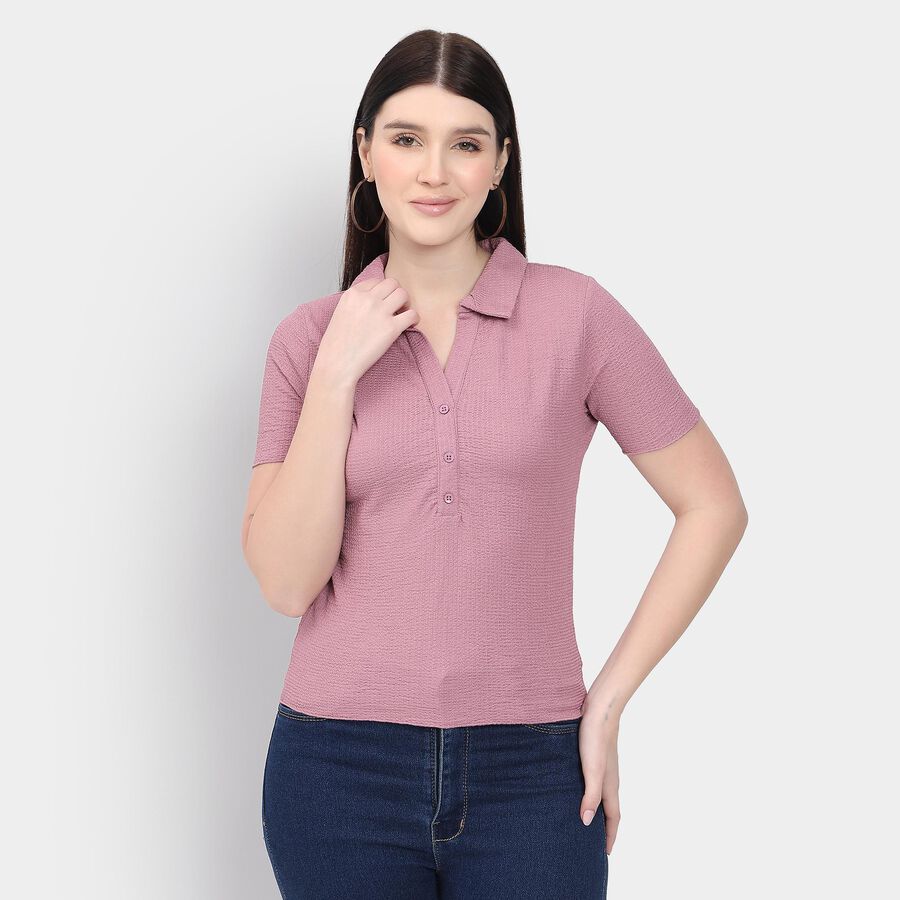 Ladies' Polo T-Shirt, Pink, large