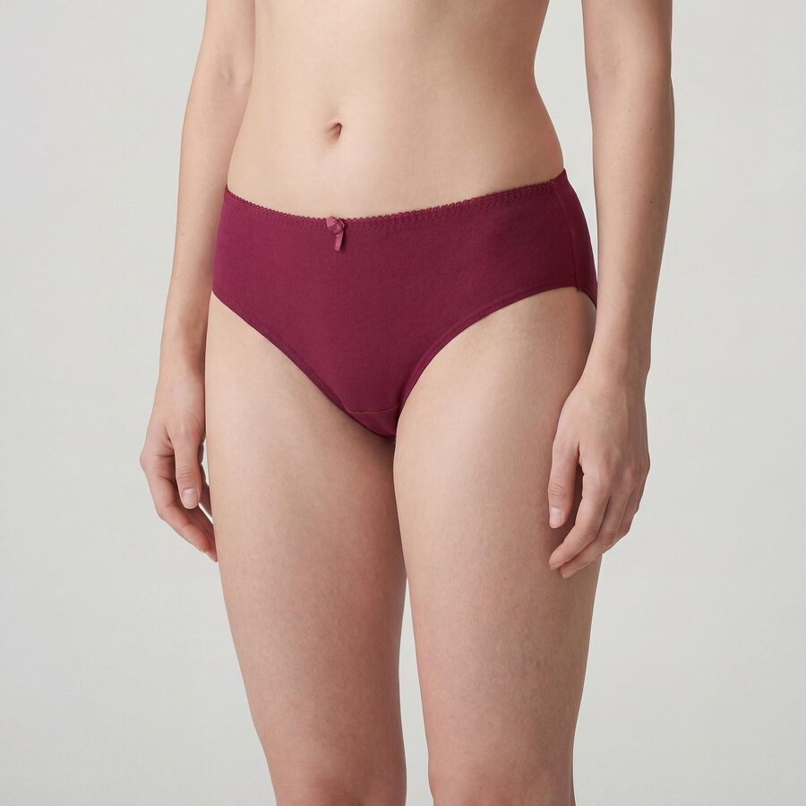Women's Wine Cotton Regular Fit Panty, Wine, large