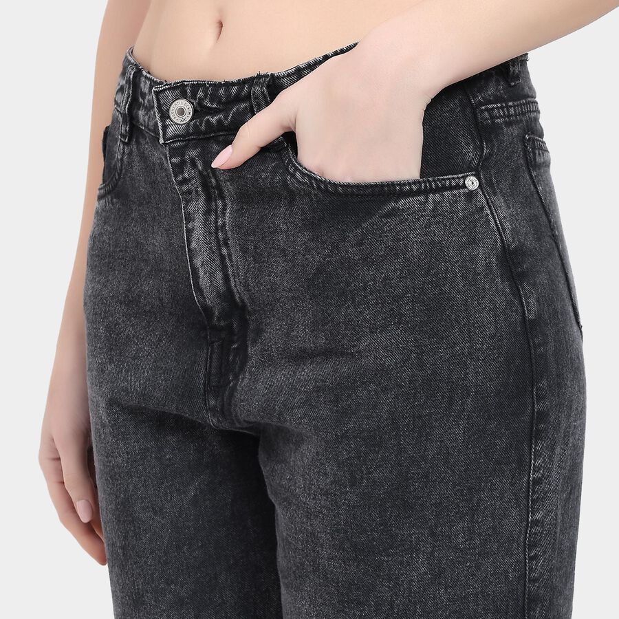 Ladies' 100% Cotton Jeans , Black, large image number null