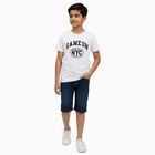 Boys' Half Sleeves T-Shirt, White, small image number null