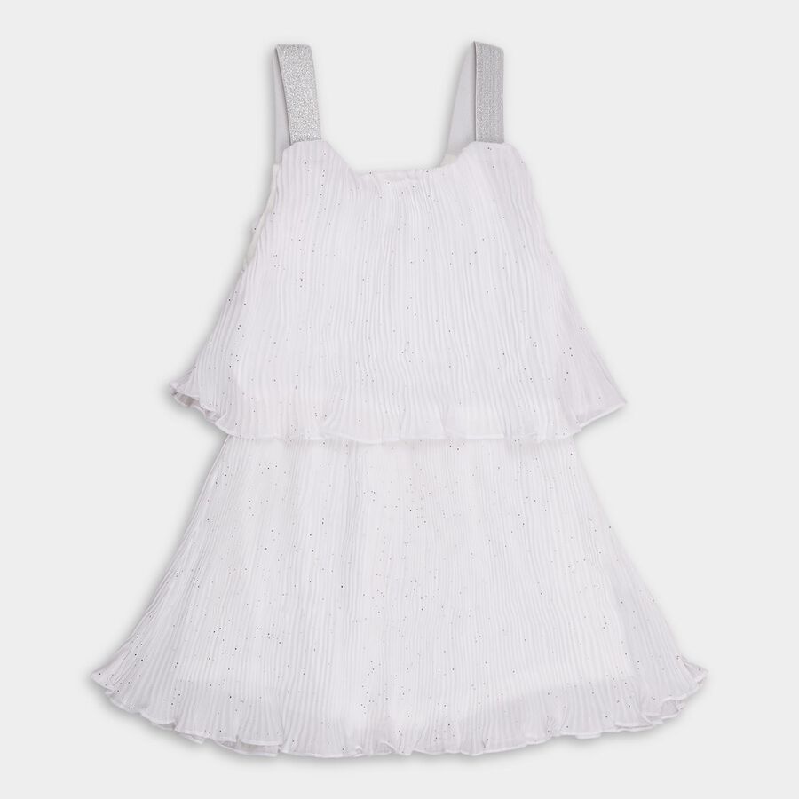Girls' Frock , ऑफ व्हाइट, large