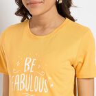 Ladies' Round Neck T-Shirt , मस्टर्ड, small image number null