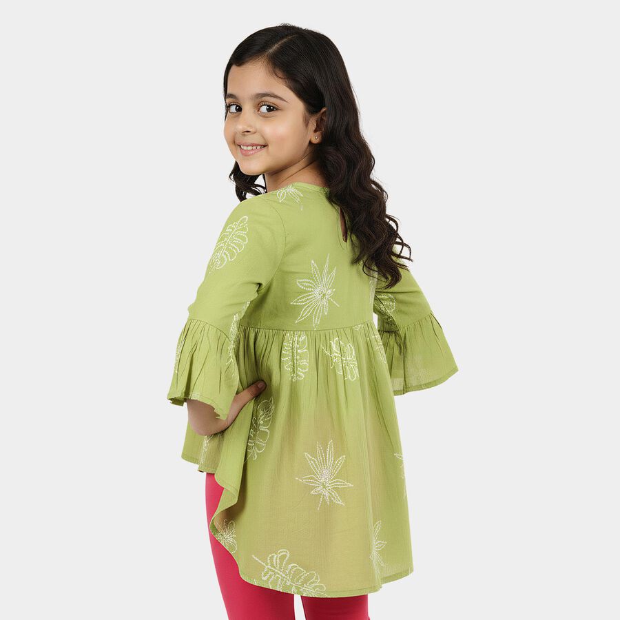 Girls' Green Blouse, हल्का हरा, large