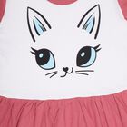 Girls' 100% Cotton Frock, Pink, small image number null