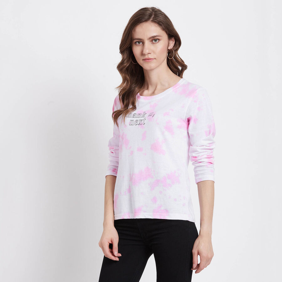 Cotton Printed Top, Pink, large image number null